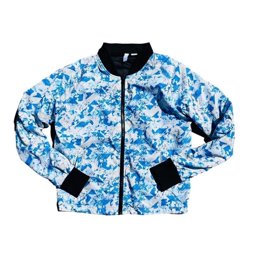 Y.A.S Sport Yasstrike Lightweight Athletic Jacket Blue / Cream Women's Small (S)